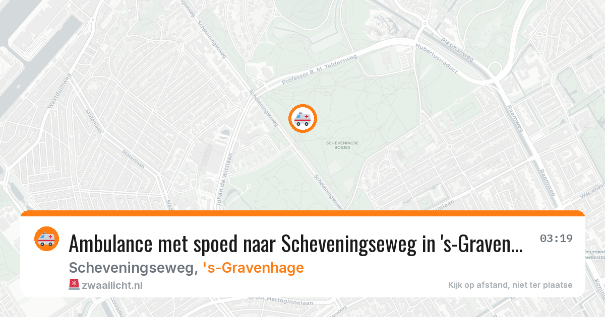 Ambulance met spoed naar Scheveningseweg in 's-Gravenhage — 26 jun 2026