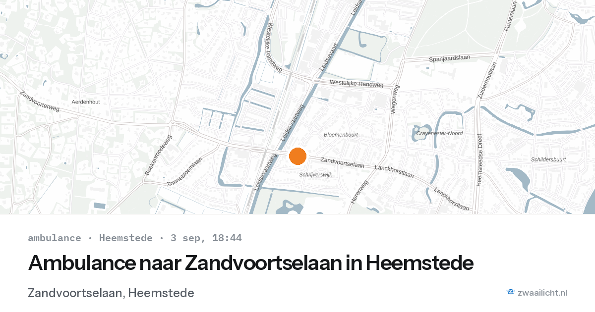 Ambulance naar Zandvoortselaan in Heemstede — 3 sep 2026