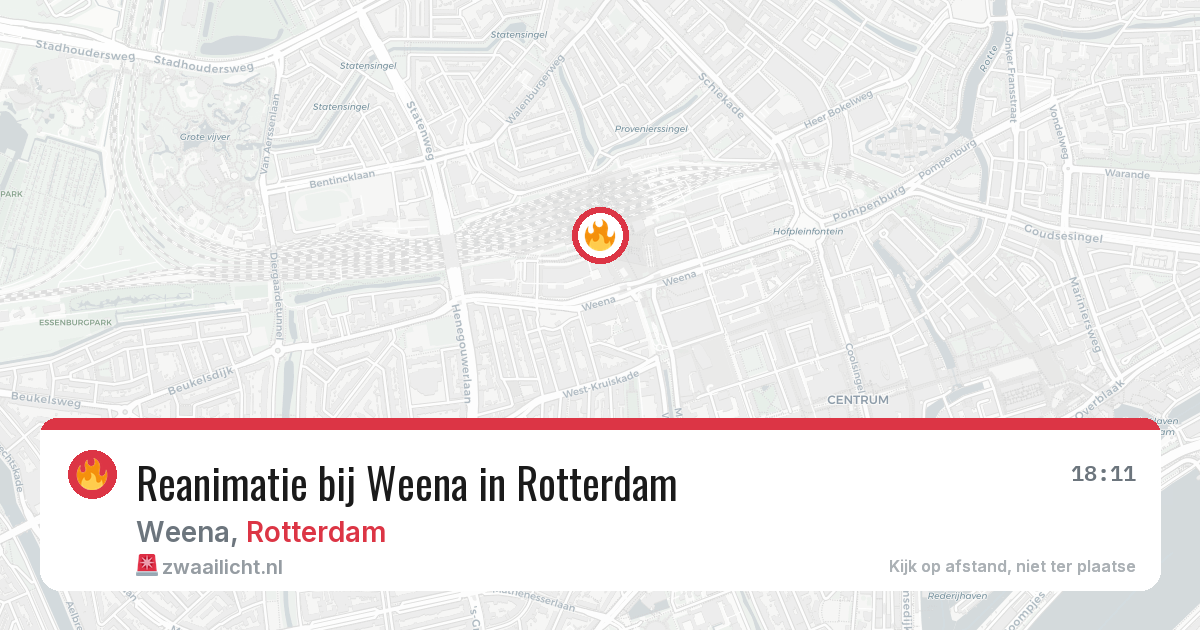 Reanimatie bij Weena in Rotterdam — 25 jul 2026