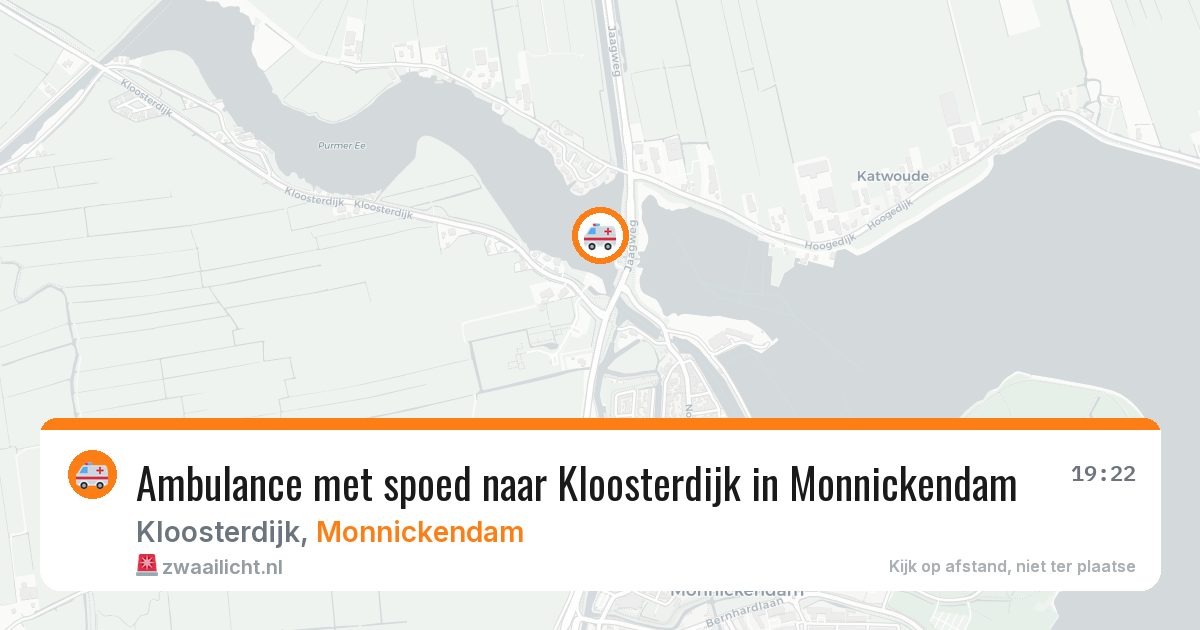 Ambulance met spoed naar Kloosterdijk in Monnickendam — 5 jul 2026