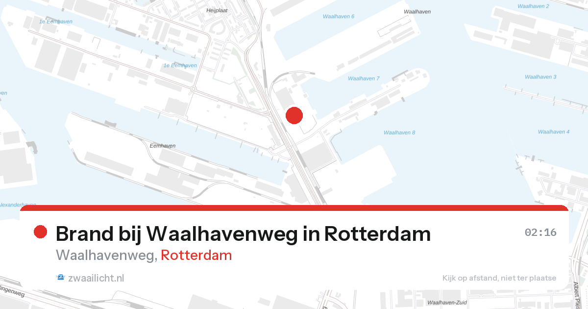 Brand bij Waalhavenweg in Rotterdam — 28 aug 2026