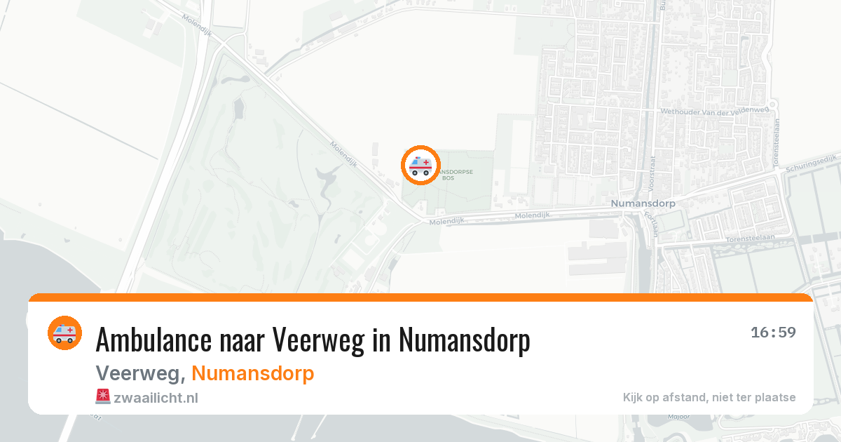 Ambulance naar Veerweg in Numansdorp — 6 jun 2026