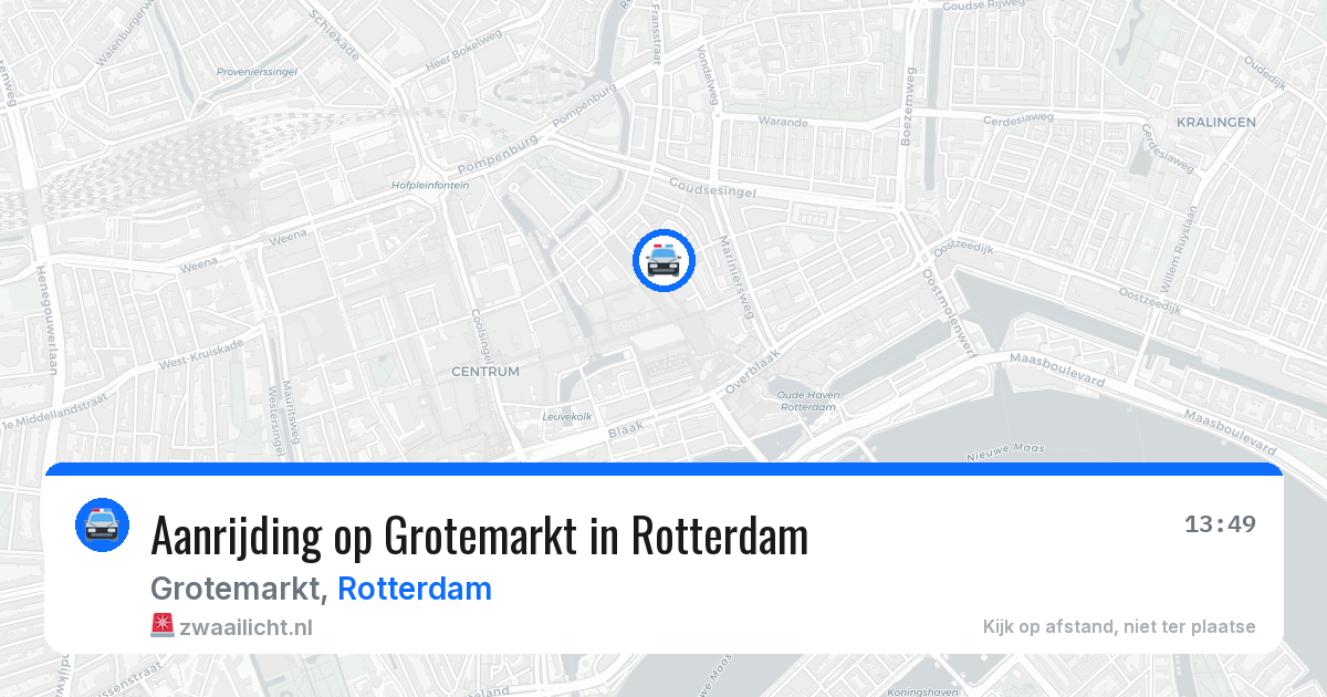 Aanrijding op Grotemarkt in Rotterdam — 22 jun 2026