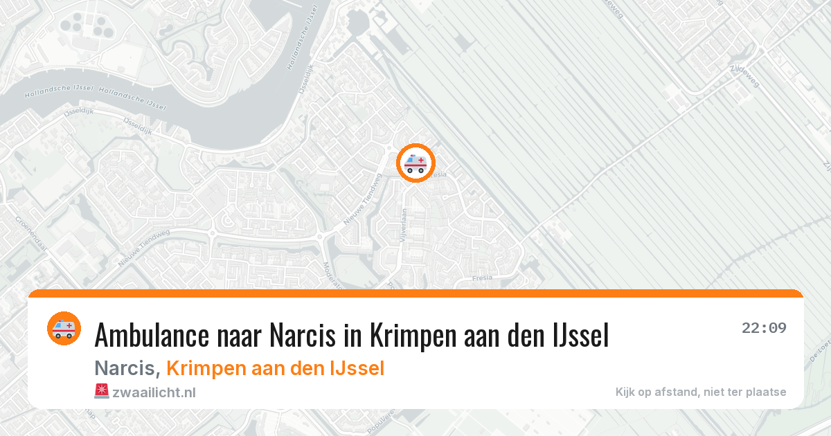Ambulance naar Narcis in Krimpen aan den IJssel — 22 jun 2026