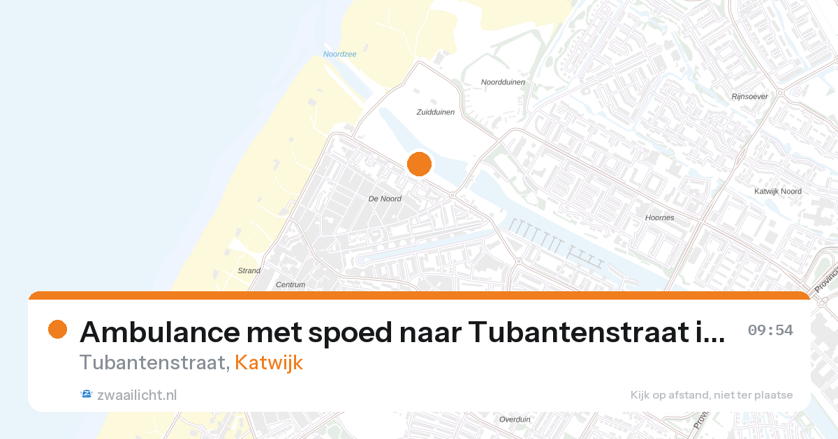 Ambulance met spoed naar Tubantenstraat in Katwijk — 11 mrt 2026