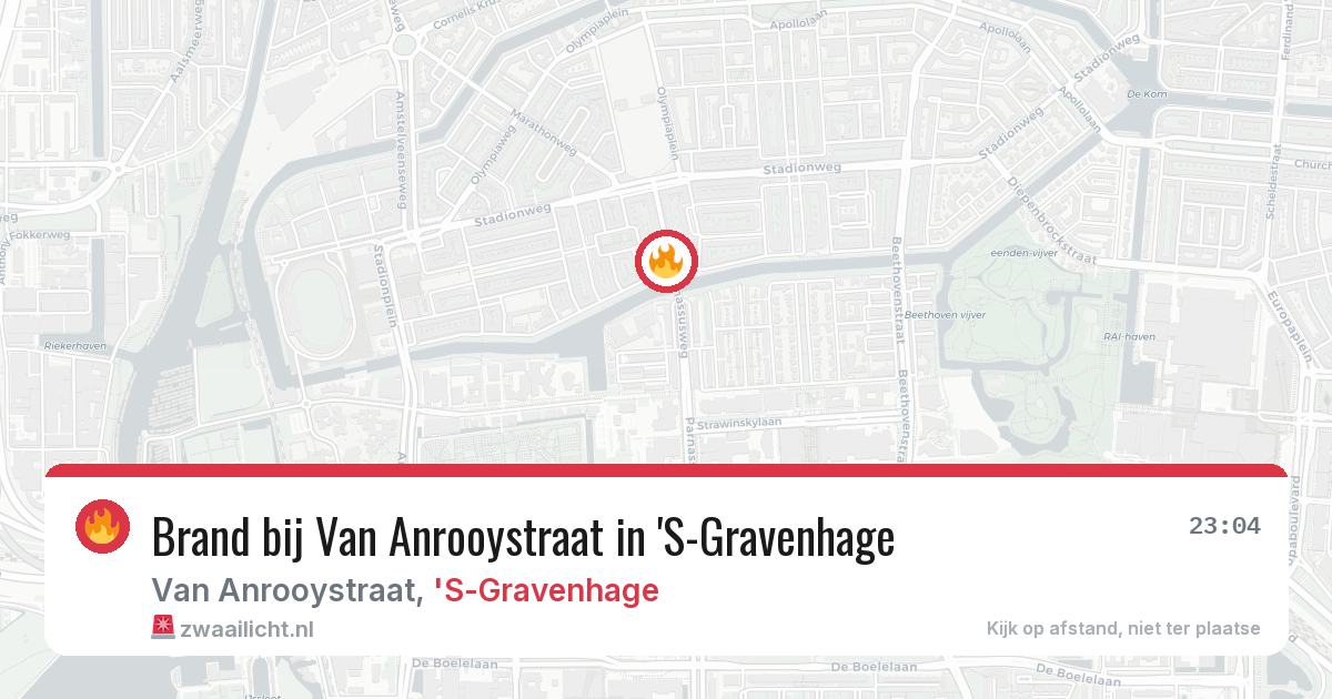 Brand bij Van Anrooystraat in 'S-Gravenhage — 30 mrt 2026