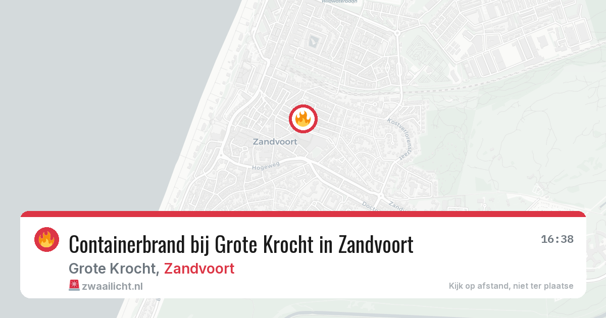 Containerbrand bij Grote Krocht in Zandvoort — 1 jul 2026