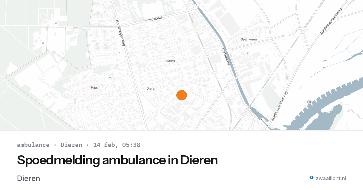 Spoedmelding ambulance in Dieren — 1 feb 2026