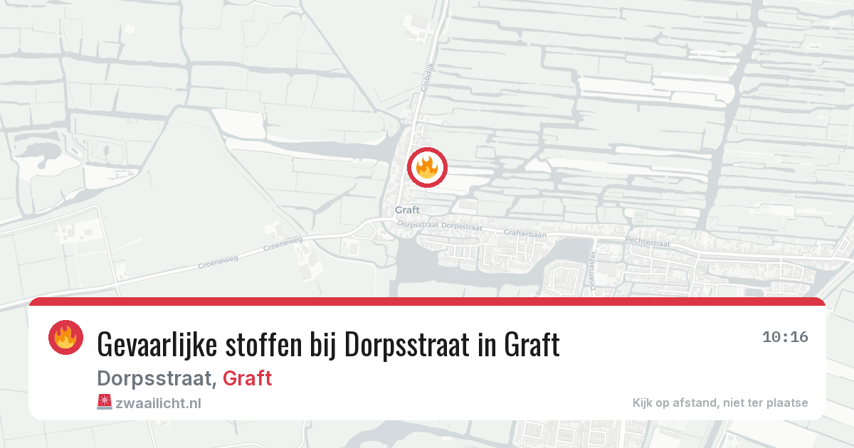 Gevaarlijke stoffen bij Dorpsstraat in Graft — 5 mei 2026