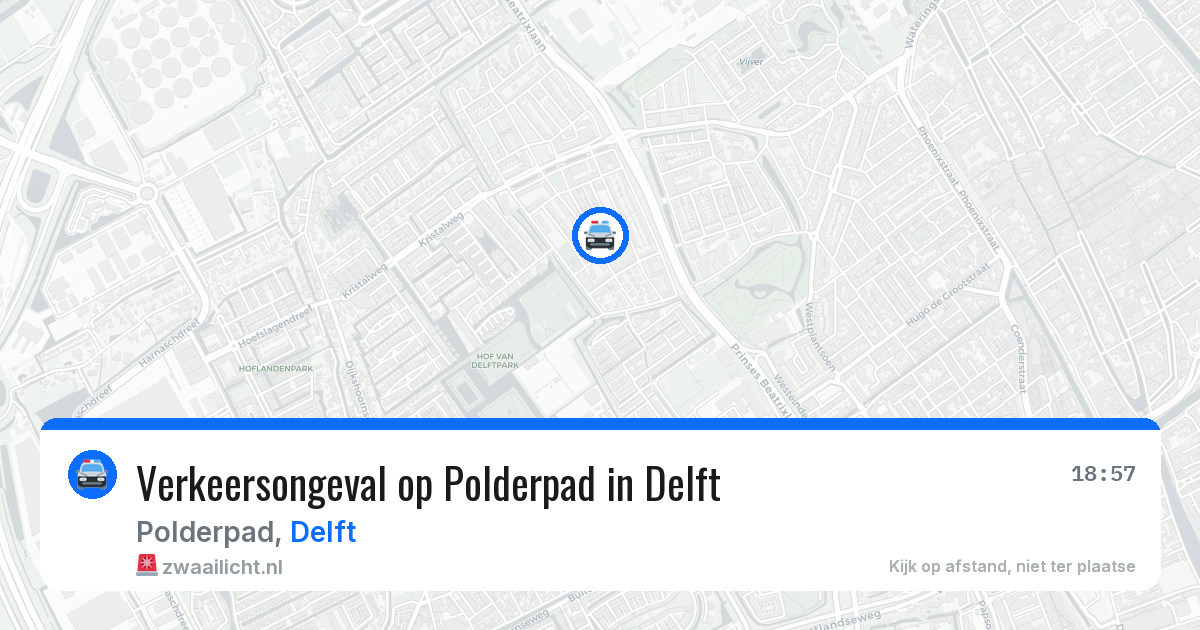 Verkeersongeval op Polderpad in Delft — 29 mei 2026