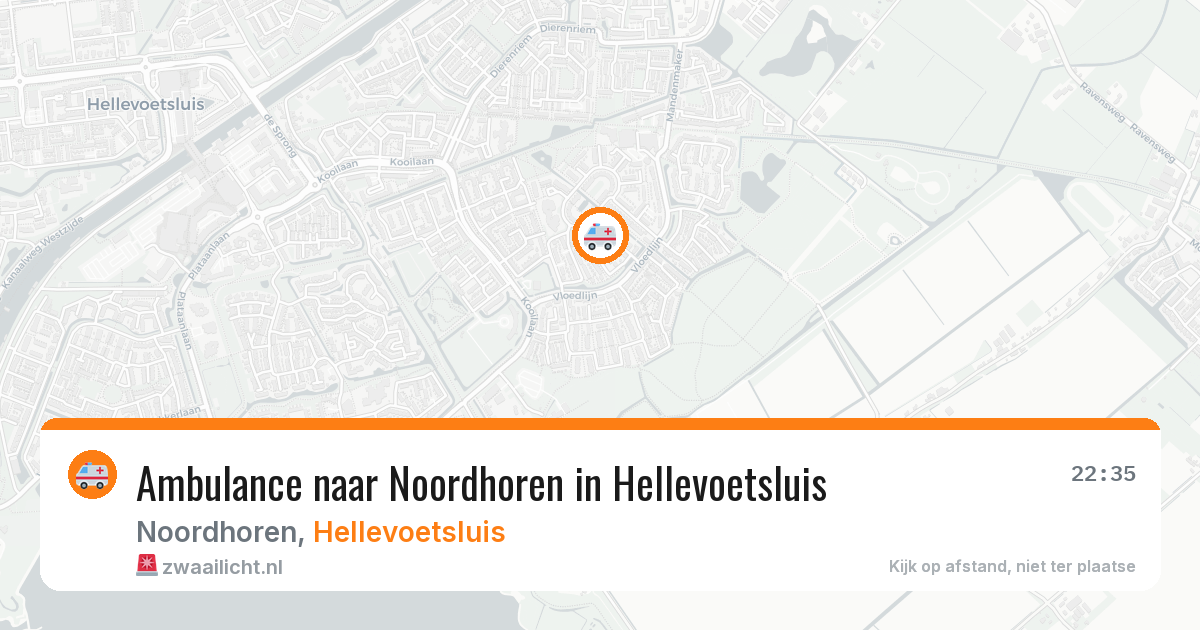 Ambulance naar Noordhoren in Hellevoetsluis — 11 mei 2026