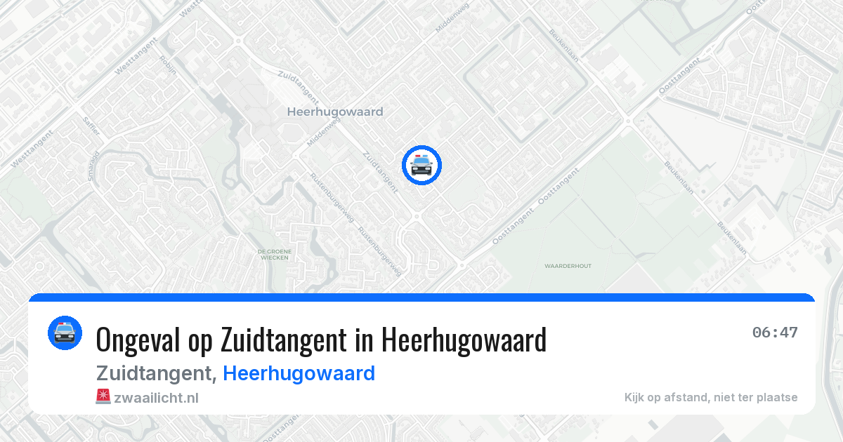 Ongeval op Zuidtangent in Heerhugowaard — 11 jun 2026
