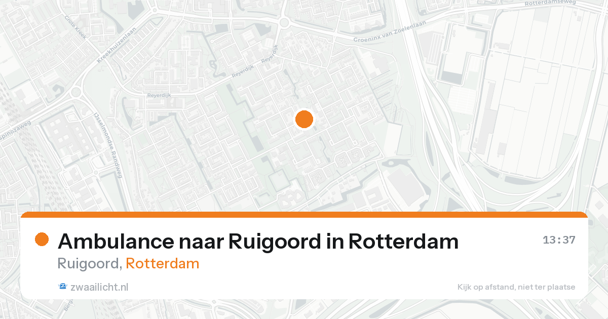 Ambulance naar Ruigoord in Rotterdam — 21 aug 2026