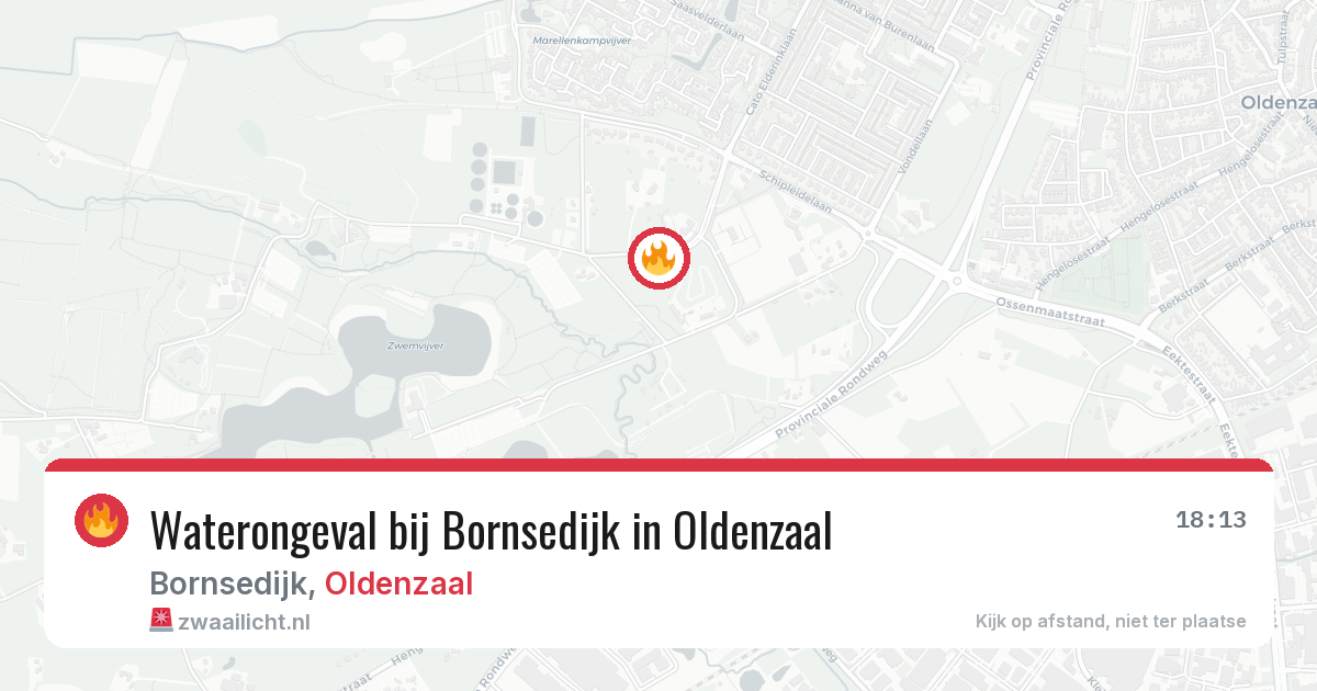 Waterongeval bij Bornsedijk in Oldenzaal — 24 mei 2026