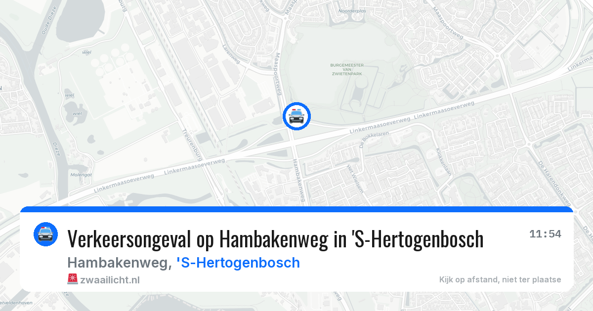 Verkeersongeval op Hambakenweg in 'S-Hertogenbosch — 17 jun 2026