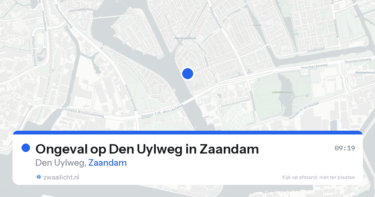 Ongeval op Den Uylweg in Zaandam — 15 aug 2026