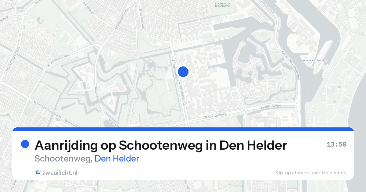 Aanrijding op Schootenweg in Den Helder — 23 aug 2026