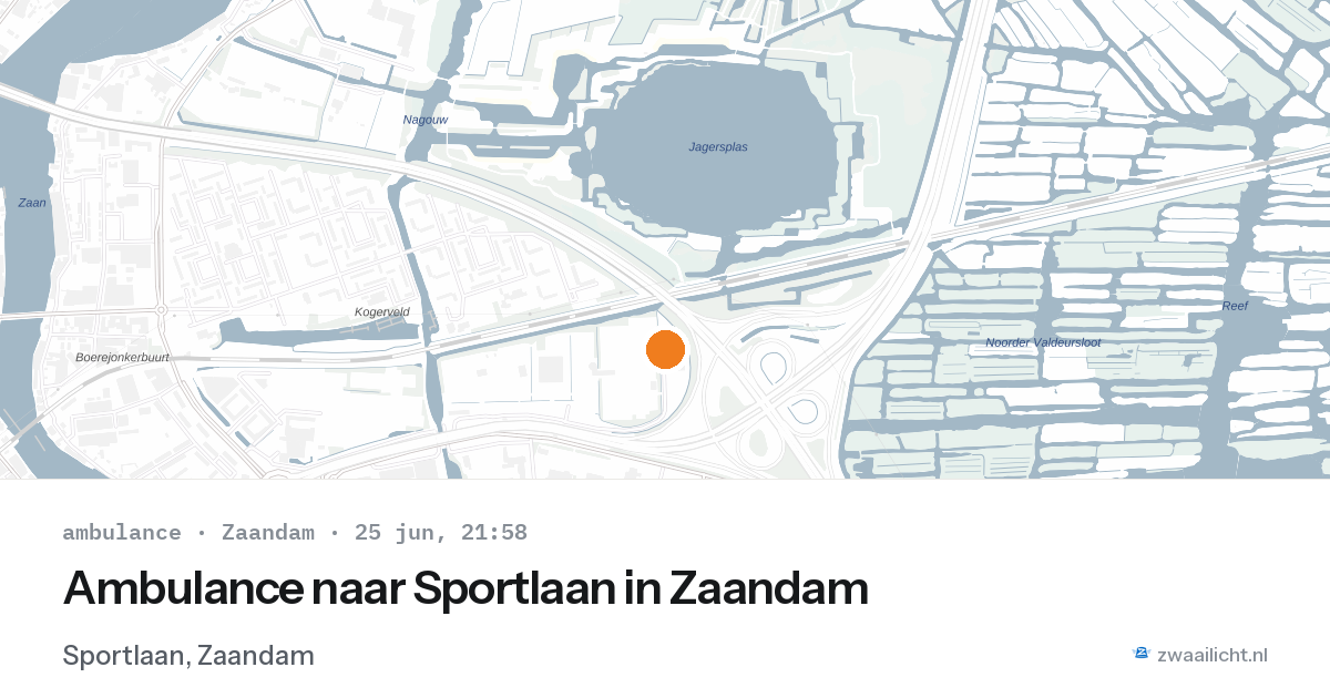Ambulance naar Sportlaan in Zaandam — 25 jun 2026