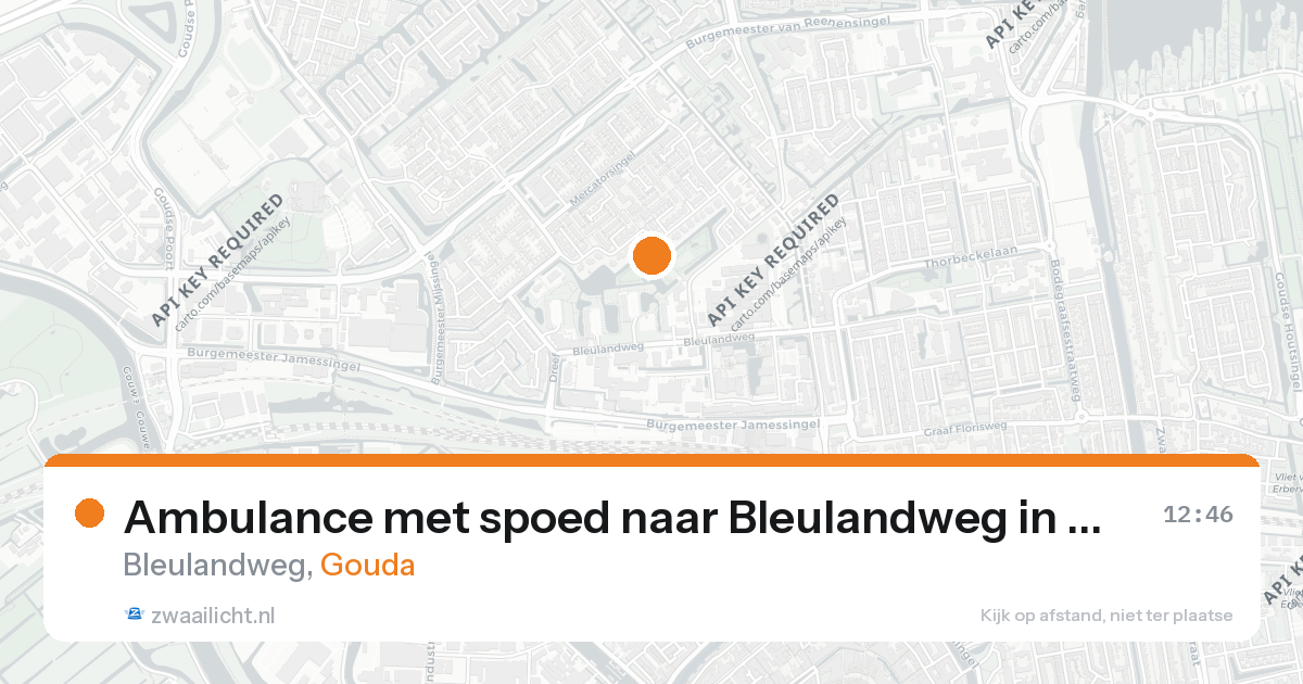 Ambulance met spoed naar Bleulandweg in Gouda — 26 aug 2026