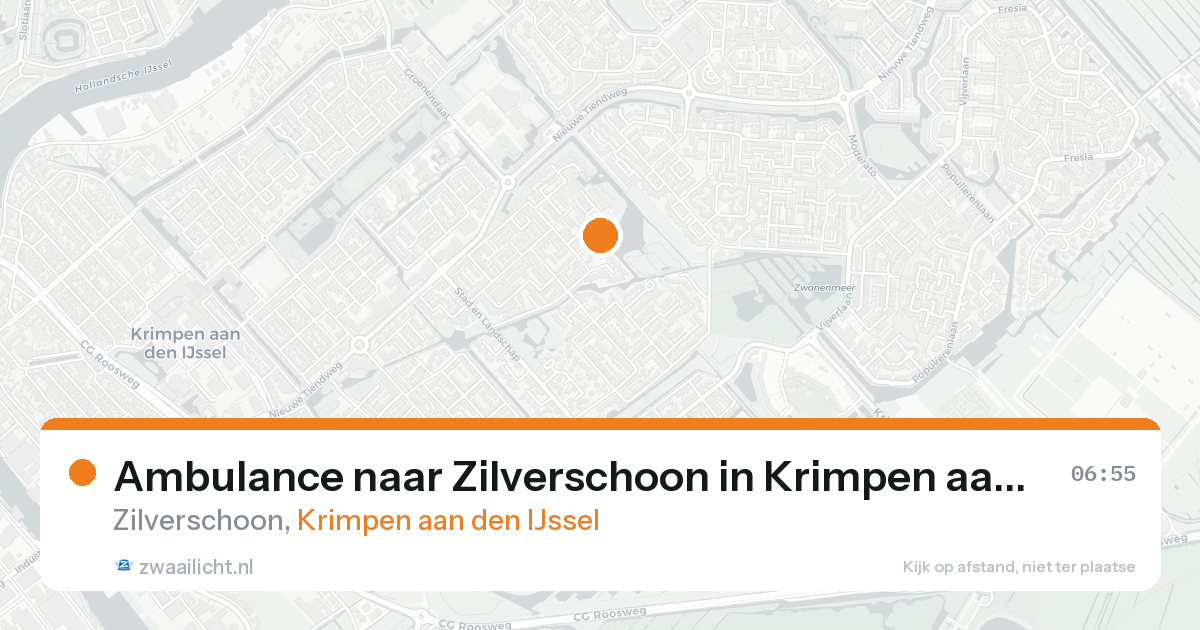 Ambulance naar Zilverschoon in Krimpen aan den IJssel — 22 aug 2026