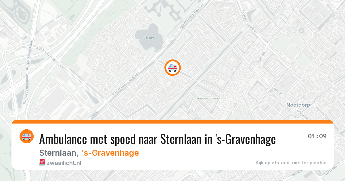 Ambulance met spoed naar Sternlaan in 's-Gravenhage — 11 aug 2026