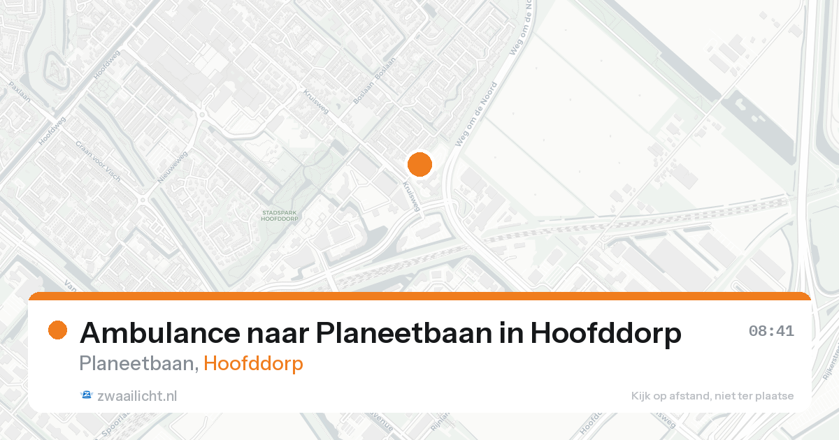 Ambulance naar Planeetbaan in Hoofddorp — 15 aug 2026