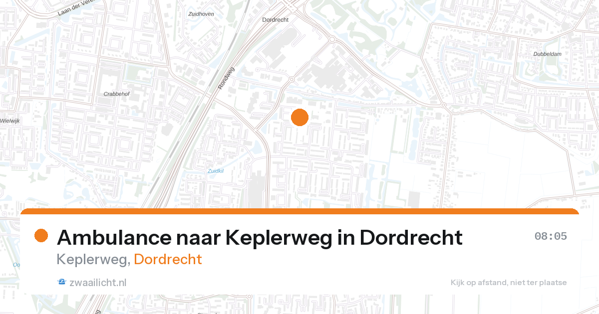 Ambulance naar Keplerweg in Dordrecht — 28 aug 2026