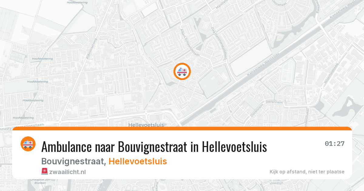 Ambulance naar Bouvignestraat in Hellevoetsluis — 23 jun 2026