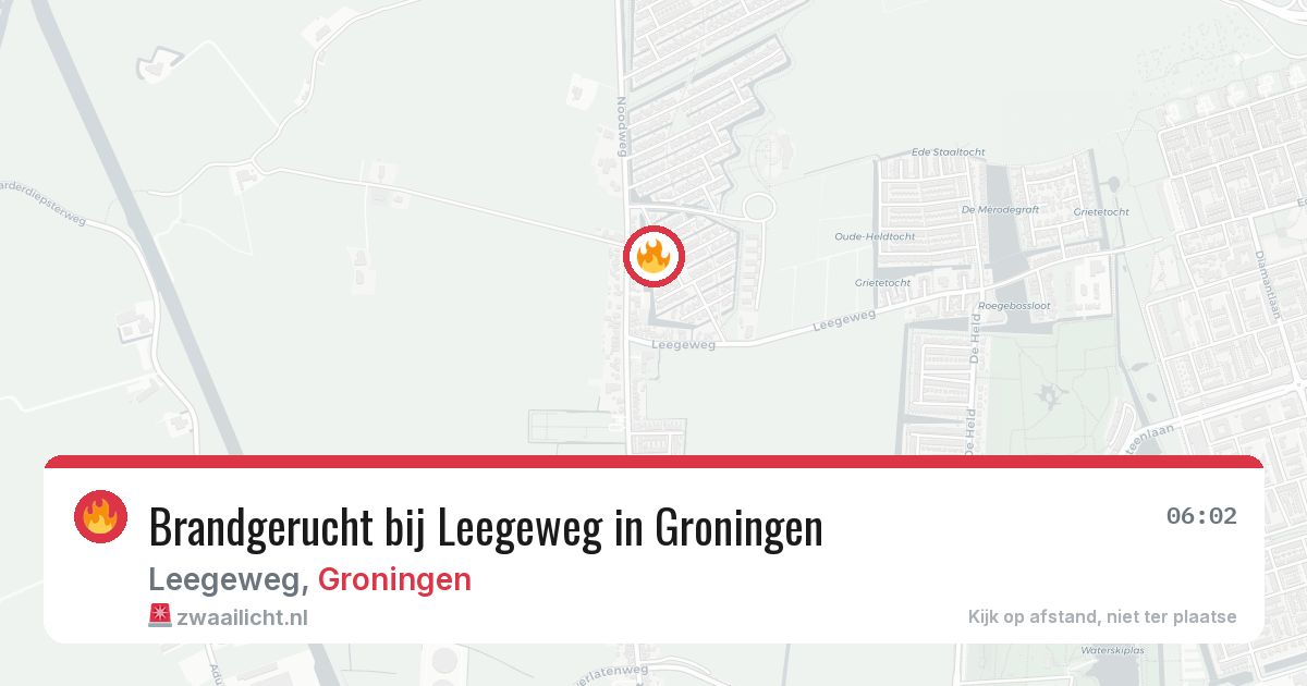 Brandgerucht bij Leegeweg in Groningen — 6 apr 2026