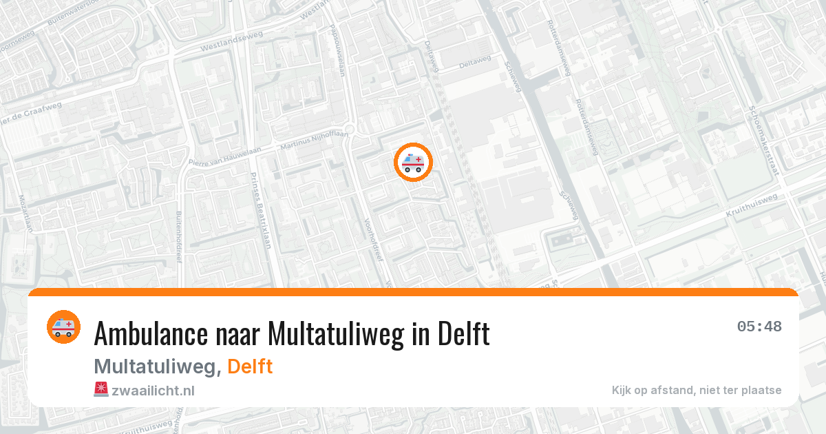 Ambulance naar Multatuliweg in Delft — 13 jun 2026