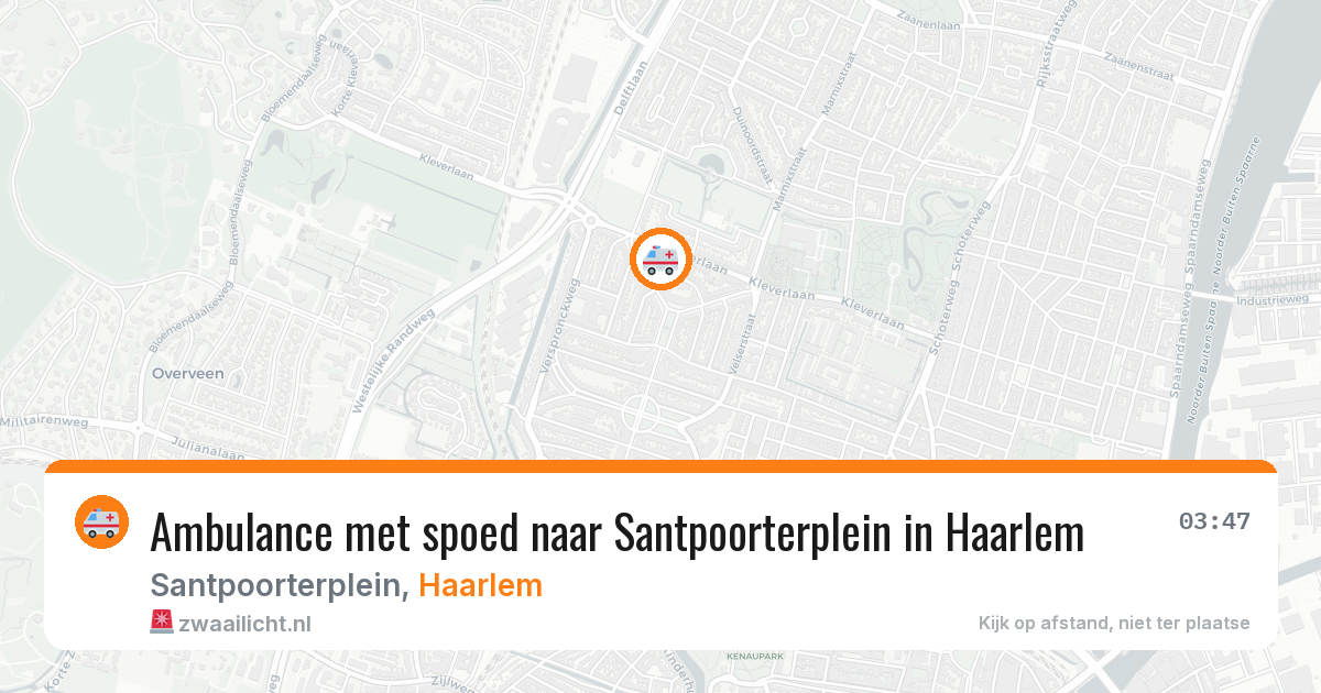 Ambulance met spoed naar Santpoorterplein in Haarlem — 22 apr 2026
