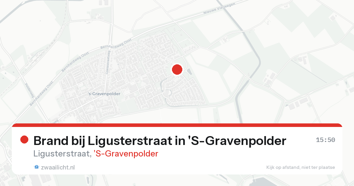 Brand bij Ligusterstraat in 'S-Gravenpolder — 24 mrt 2026