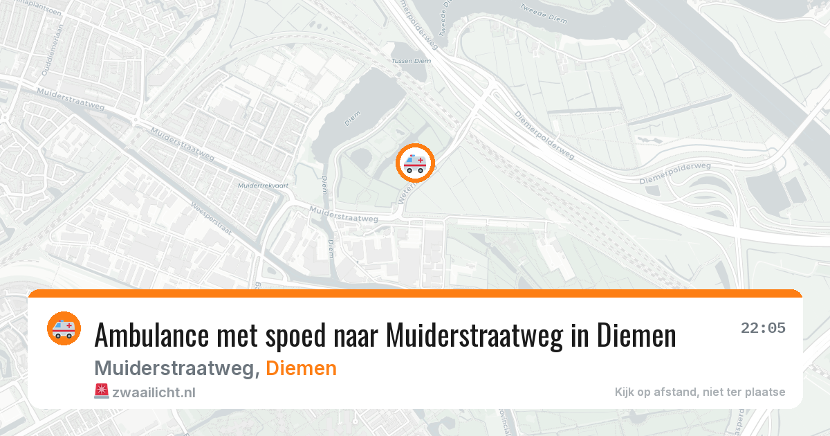 Ambulance met spoed naar Muiderstraatweg in Diemen — 7 mei 2026
