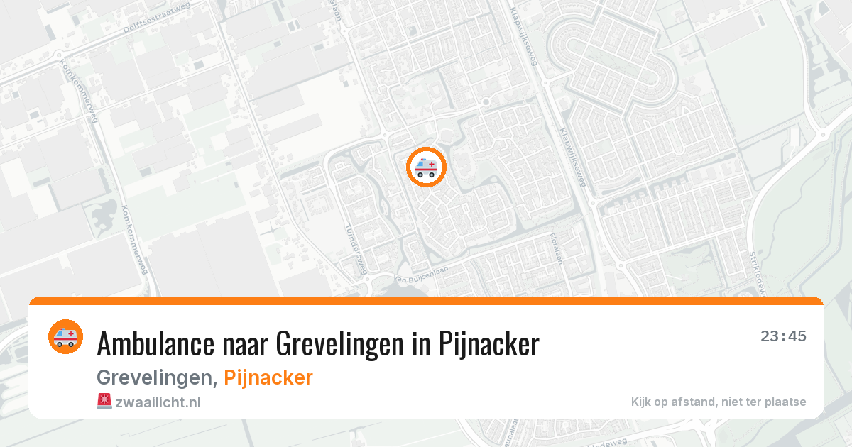 Ambulance naar Grevelingen in Pijnacker — 13 apr 2026