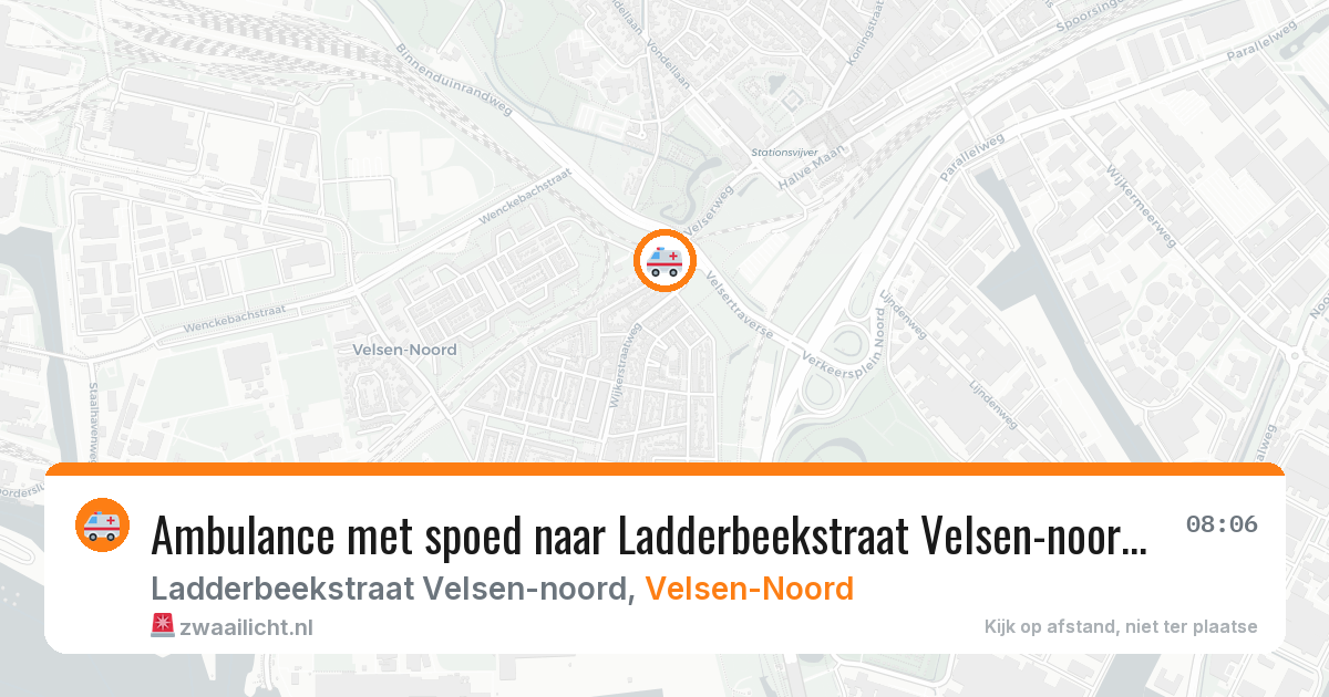 Ambulance met spoed naar Ladderbeekstraat Velsen-noord in Velsen-Noord — 26 mrt 2026