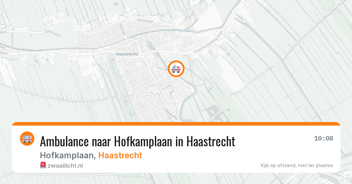 Ambulance naar Hofkamplaan in Haastrecht — 24 mrt 2026