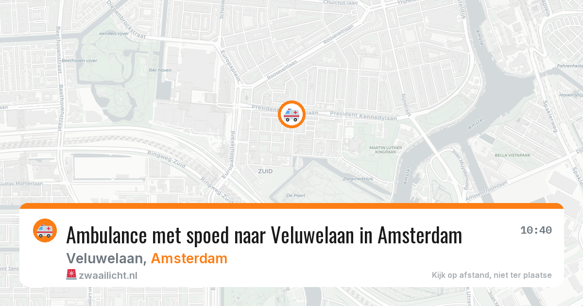 Ambulance met spoed naar Veluwelaan in Amsterdam — 29 jun 2026