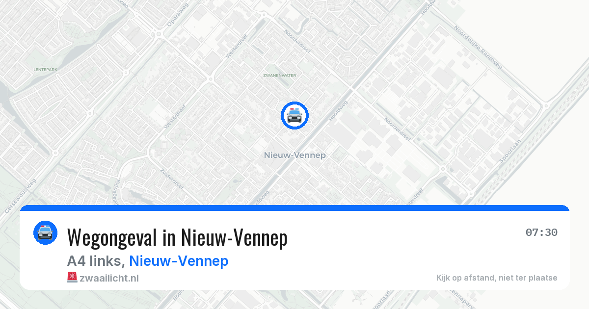 Wegongeval in Nieuw-Vennep — 29 apr 2026