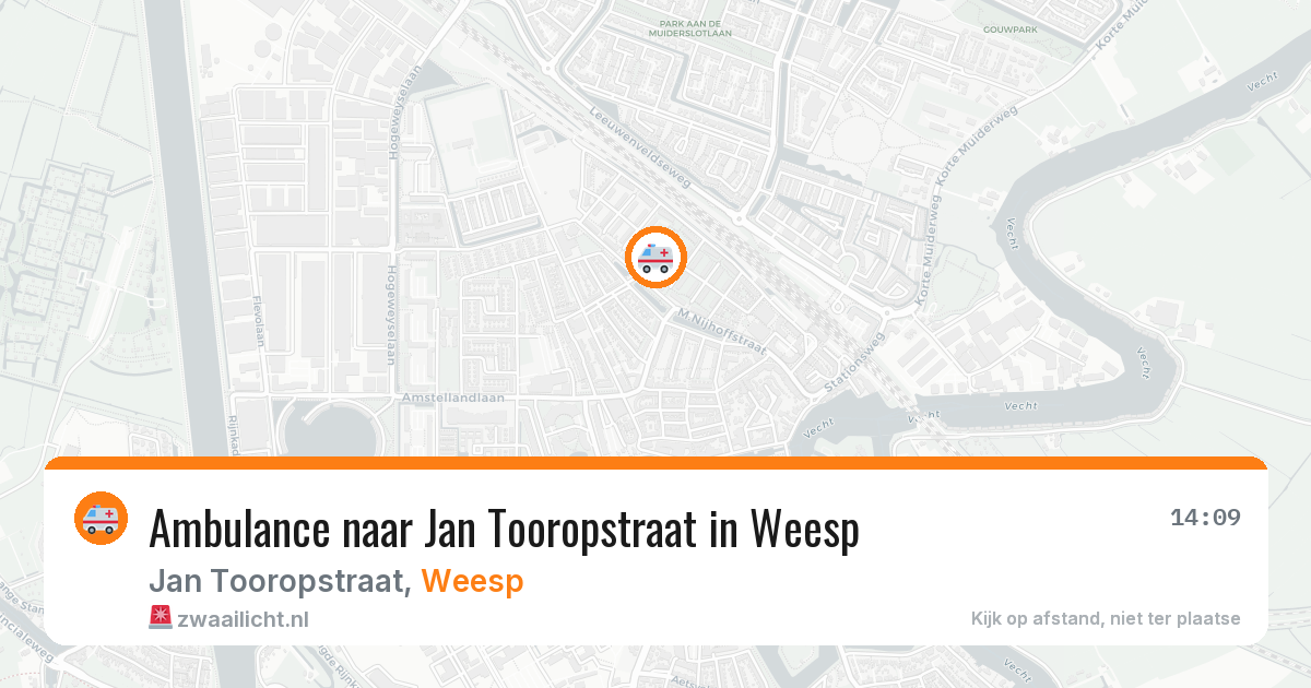 Ambulance naar Jan Tooropstraat in Weesp — 17 jun 2026