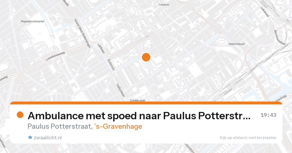 Ambulance met spoed naar Paulus Potterstraat in 's-Gravenhage — 26 aug 2026