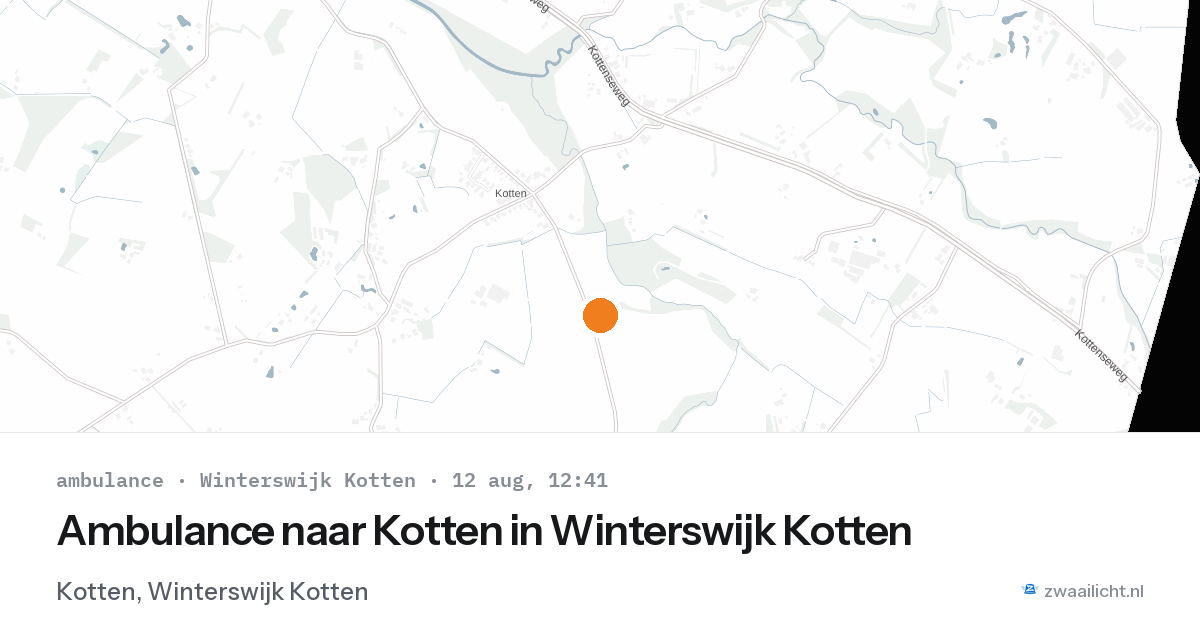 Ambulance naar Kotten in Winterswijk Kotten — 12 aug 2026