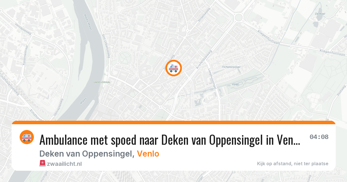 Ambulance met spoed naar Deken van Oppensingel in Venlo — 24 mei 2026