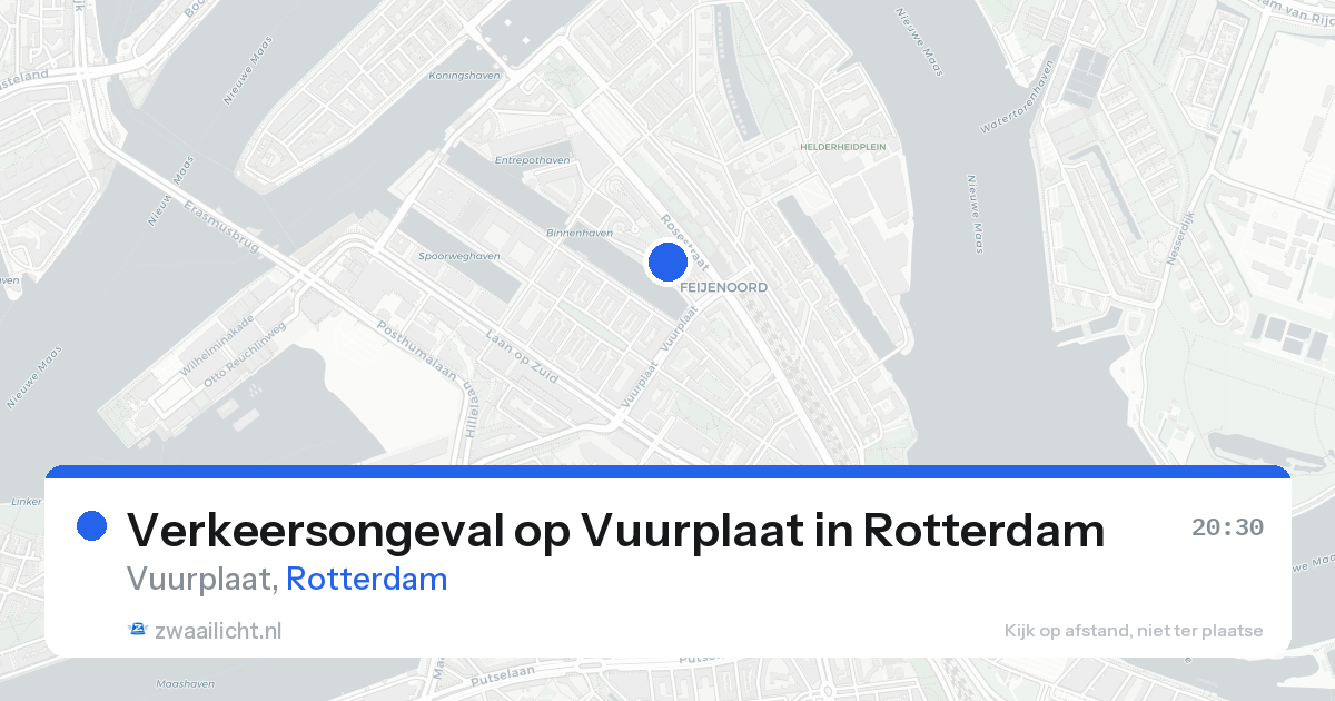 Verkeersongeval op Vuurplaat in Rotterdam — 25 aug 2026