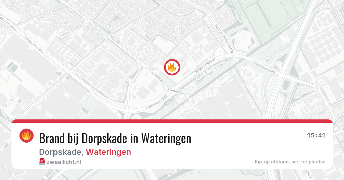 Brand bij Dorpskade in Wateringen — 5 aug 2026