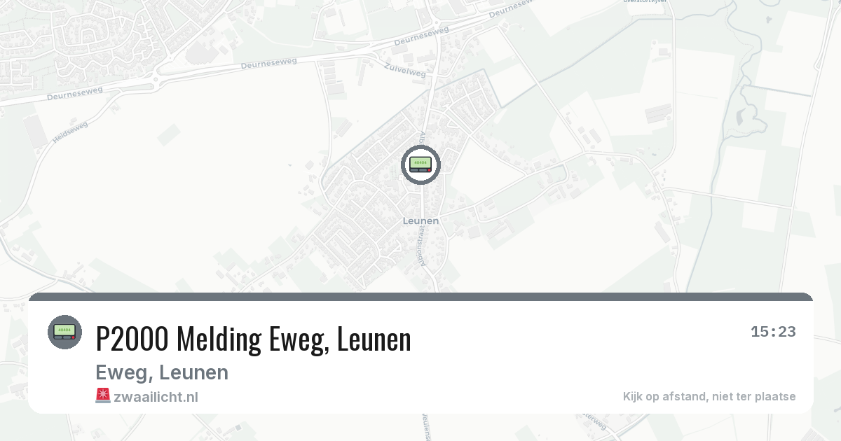 P2000 Melding Eweg, Leunen — 30 jul 2026