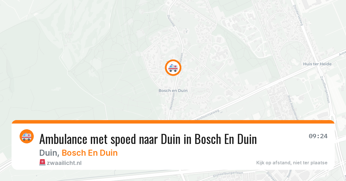 Ambulance met spoed naar Duin in Bosch En Duin — 11 mei 2026