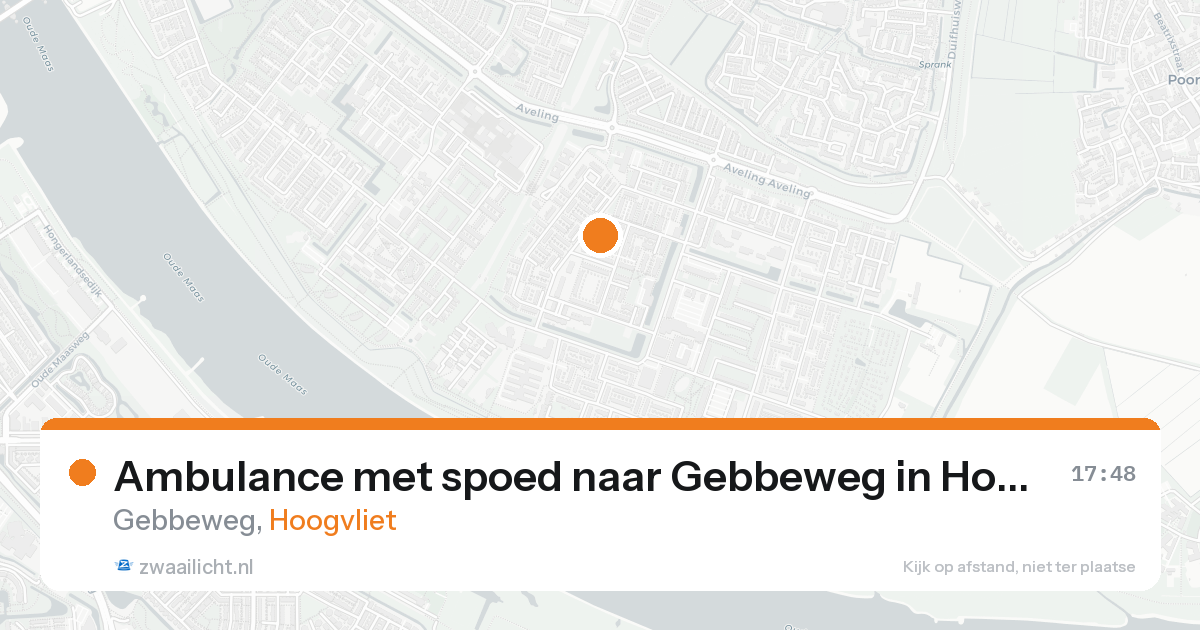Ambulance met spoed naar Gebbeweg in Hoogvliet — 21 aug 2026