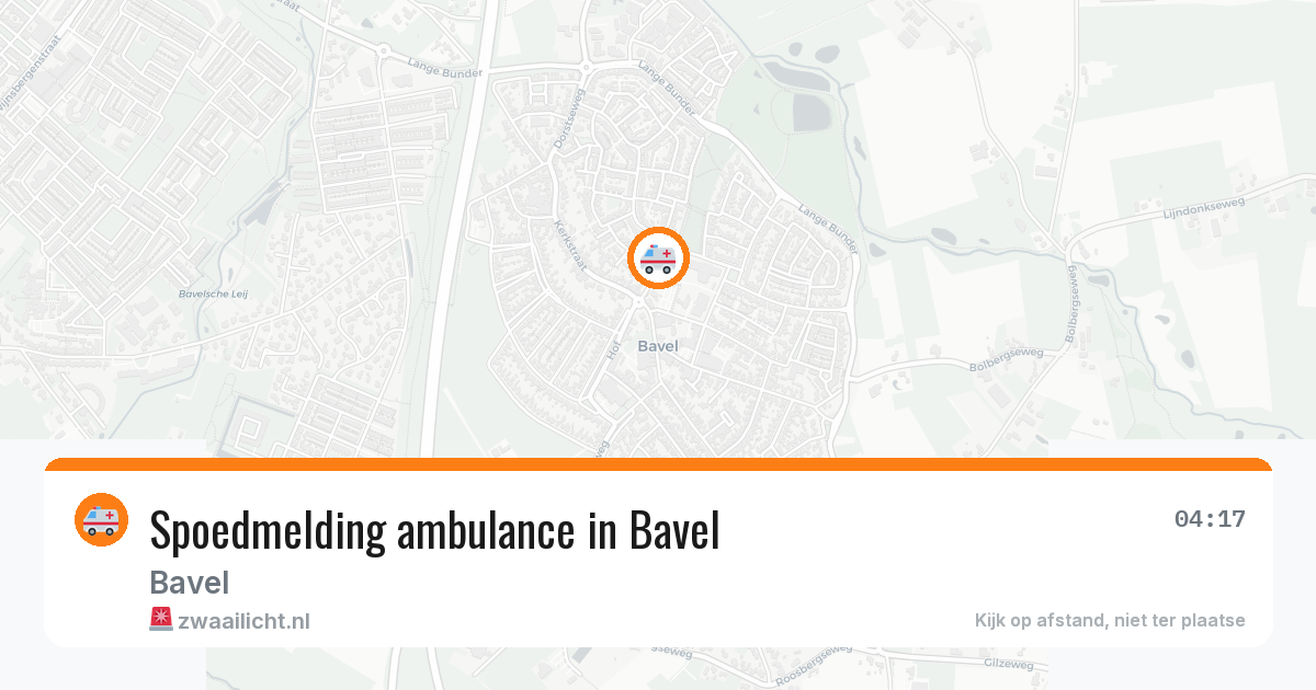 Spoedmelding ambulance in Bavel — 22 apr 2026