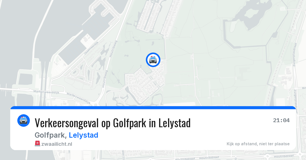 Verkeersongeval op Golfpark in Lelystad — 21 mei 2026
