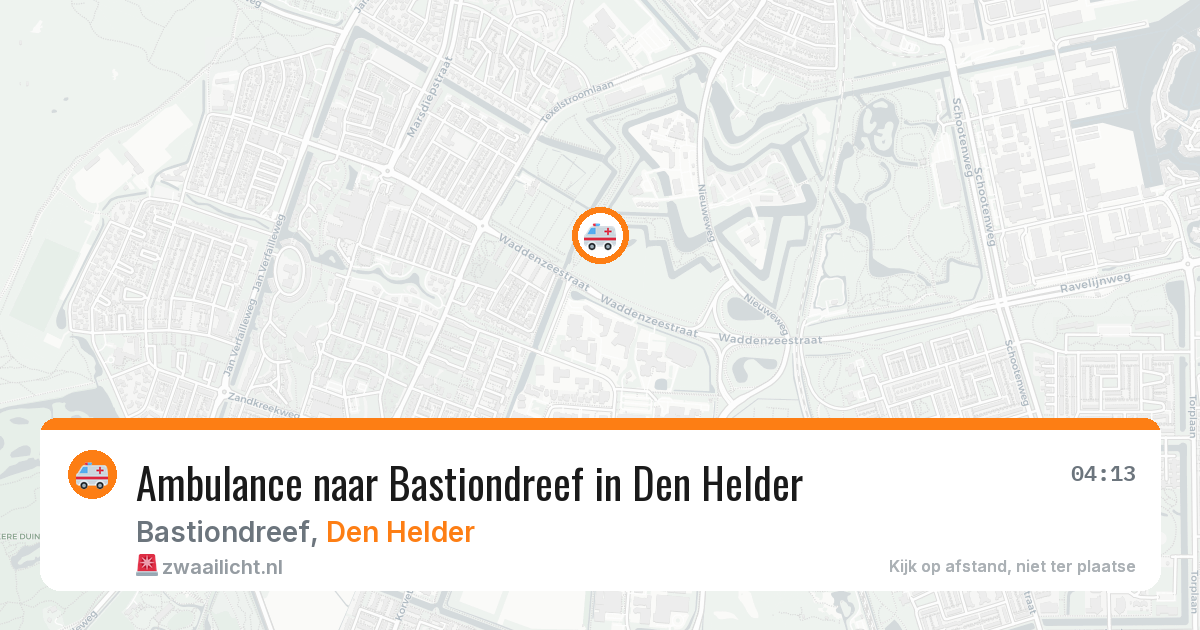 Ambulance naar Bastiondreef in Den Helder — 12 jul 2026